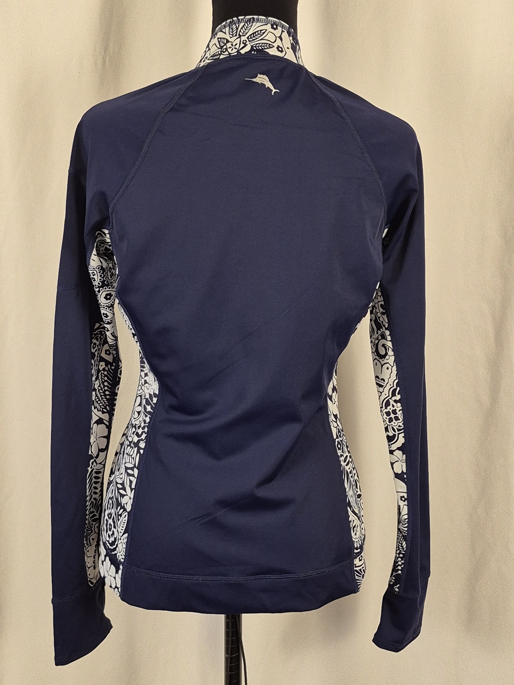Tommy Bahama Island Cays Patchwork Full-Zip Long-Sleeve Rash Guard Jacket - Sz M - Picture 4 of 12